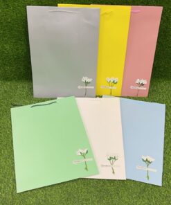 BOLSA REGALO DE COLOR LISO DE FLOR DIY 44*31*12CM 1UND