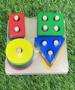 JUGUETES DE BLOQUE DE 4 FORMAS 11*11*4CM 1UND