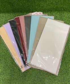 PAPEL PARA RAMO DE FLORES DE COLOR LISO CON BORDE DORADO 1UND (20PCS)