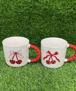 JARRA CERÁMICA DE CEREZA CON LAZO 1UND