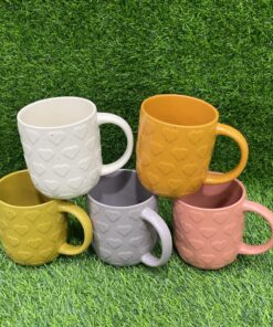 JARRA CERÁMICA DE COLOR LISO CON CORAZÓN 1UND