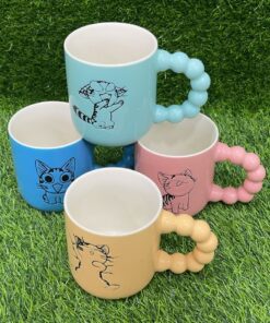 JARRA CERÁMICA DE GATO CON AGARRADOR DISEÑO DONA 1UND