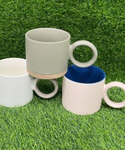 JARRA CERÁMICA DE COLOR LISO Y AGARRADOR REDONDO 1UND