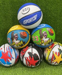 BOLA DE BASKETBALL DE LETRA SPORTS Y CON DISEÑOS 7" 1UND