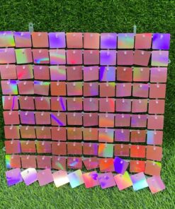 CORTINA DE FIESTA DE TABLA COLOR ROSADO 30*30CM 1UND