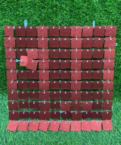 CORTINA DE FIESTA DE TABLA COLOR ROJO ESCARCHADO 30*30CM 1UND