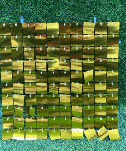 CORTINA DE FIESTA DE TABLA COLOR DORADA 30*30CM 1UND