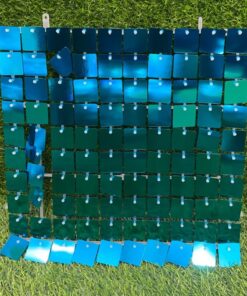 CORTINA DE FIESTA DE TABLA COLOR CELESTE 30*30CM 1UND