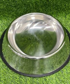 TAZA ACERO PARA MASCOTA CON DISEÑO HUELLA 29CM 1UND