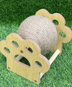 JUGUETE PARA GATO DE BOLA DE GATO CON DISEÑO HUELLA 1UND