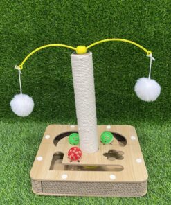 JUGUETES PARA GATO CUADRADO CON BOLITAS 29*29*31CM 1UND