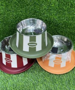 TAZA ACERO PARA MASCOTA BASE CON DISEÑO SOMBRERO 21*11CM 1UND