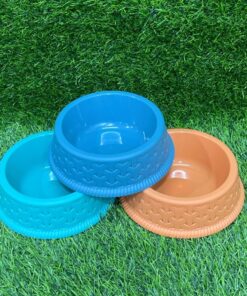 TAZA REDONDO PARA MASCOTA DE COLOR LISO CON DISEÑO TEJIDO 15CM 1UND