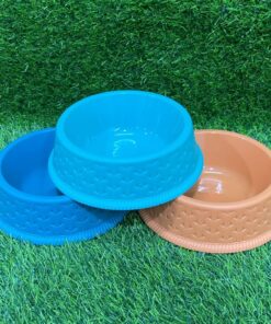 TAZA REDONDO PARA MASCOTA DE COLOR LISO CON DISEÑO TEJIDO 18CM 1UND