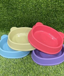 TAZA PARA MASCOTA CON DISEÑO OSO DE COLOR LISO 17*13*4CM 1UND