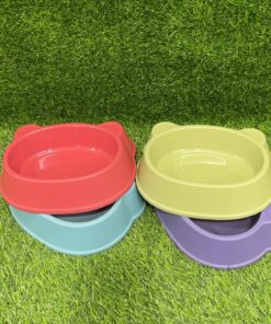 TAZA PARA MASCOTA CON DISEÑO OSO DE COLOR LISO 23.5*18.5*6CM 1UND