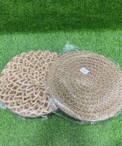 INDIVIDUAL REDONDO DE CUERDA DE CÁÑAMO Y CON DISEÑOS 38CM 1UND