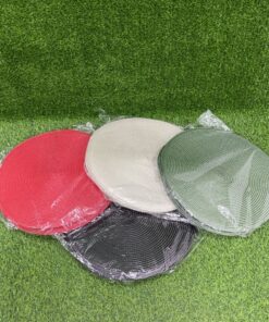 INDIVIDUAL REDONDO CON DISEÑO TRENZADA PEQ. DE COLOR LISO 38CM 1UND