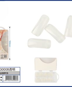 UÑA POSTIZA COLOR TRANSPARENTE 1UND (100PCS)