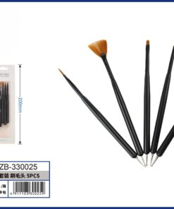 SET DE HERRAMIENTA PARA UÑA DE COLOR NEGRO 1UND (5PCS)
