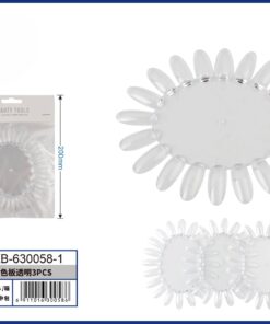 MUESTRARIO DE UÑA POSTIZA OVALADO TRANSPARENTE 1UND (3PCS)