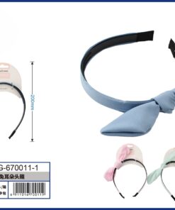 DIADEMA CON LAZO COLOR LISO 1UND