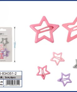 SET DE PRENSA PARA CABELLO DE ESTRELLA 3CM 1UND (4PCS)
