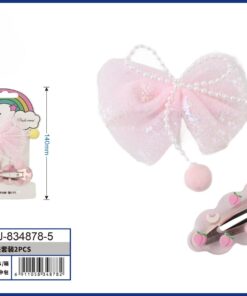 SET DE PRENSA PARA CABELLO DE LAZO COLOR ROSADO 1UND (2PCS)