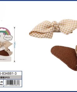 SET DE PRENSA PARA CABELLO DE LAZO COLOR CREMA CUADRADO 1UND (2PCS)