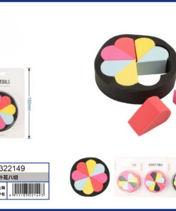 SET DE ESPONJA PARA MAQUILLAJE DISEÑO CARNE DE NARANJA DE COLORES 1UND (8PCS)