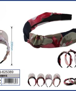 DIADEMA DE TELA ANUDADA DISEÑO FLORES 1UND