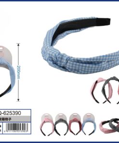 DIADEMA DE TELA ANUDADA CON DISEÑO CUADRADO CON COLOR LISO 1UND