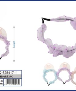 DIADEMA DELGADA CON TELA DE COLOR LISO CON DISEÑO 1UND