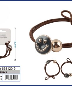 SET DE COLA CON DISEÑO CARA FELIZ 1UND (2PCS)