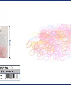 LIGA PARA CABELLO DE TRANSPARENTES CON COLORES 1UND (400PCS)