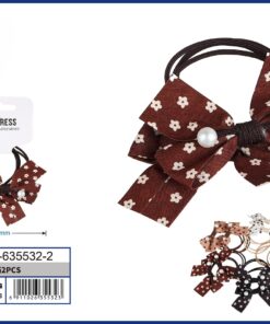 SET DE COLA PARA CABELLO DE LAZO CON PERLA 1UND (2PCS)