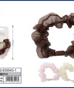 SET DE COLA PARA CABELLO COLOR LISO 1UND (3PCS)