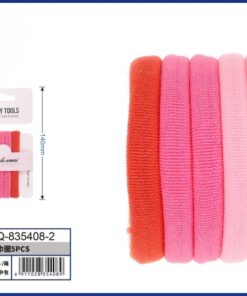 SET DE COLA PARA CABELLO DE COLOR ROSADO 1UND (5PCS)