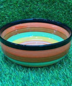 TAZA CERÁMICA DE COLORES 8" 1UND