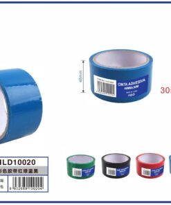 CINTA ADHESIVA DE COLOR VERDE/NEGRO/ROJO/AZUL 48MM*30M 1UND