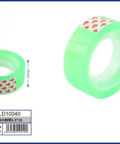 SET DE CINTA ADHESIVA DE TRANSPARENTE CON COLOR LISO 1.5CM*15M 1UND (4PCS)