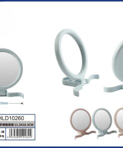 ESPEJO REDONDO MULTIUSO PARA MESA Y AGARRAR EN MANO 11.3*18.8CM 1UND