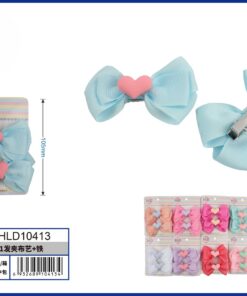 SET DE PRENSA PARA CABELLO DE LAZO CON CORAZÓN 1UND (2PCS)