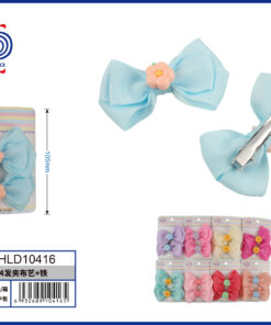 SET DE PRENSA PARA CABELLO DE LAZO CON FLOR 1UND (2PCS)