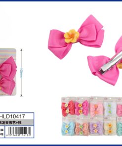 SET DE PRENSA PARA CABELLO DE LAZO CON FLOR 1UND (2PCS)