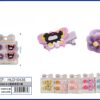 SET DE PRENSA CON CORITAS PARA CABELLO DE SANRIO Y FLOR 1UND (4PCS)