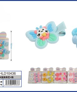 SET DE PRENSA CON CORITAS PARA CABELLO DE MARIPOSA Y FLOR 1UND (4PCS)
