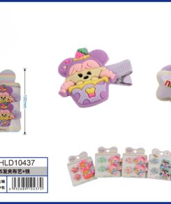 SET DE PRENSA CON CORITAS PARA CABELLO DE SANRIO Y ESTRELLA 1UND (4PCS)