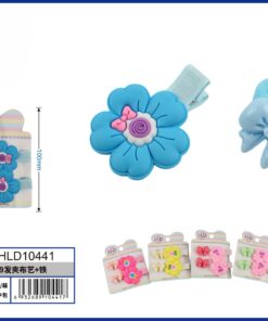 SET DE PRENSA CON CORITAS PARA CABELLO DE FLOR Y LAZO 1UND (4PCS)