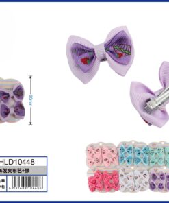 SET DE PRENSA PARA CABELLO DE DOBLE LAZO DISEÑO POSTRE Y FRESA 1UND (4PCS)